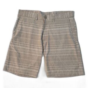 Men's Burnside Hybrid Stretch Shorts In Stone Stripe Tag Size 34